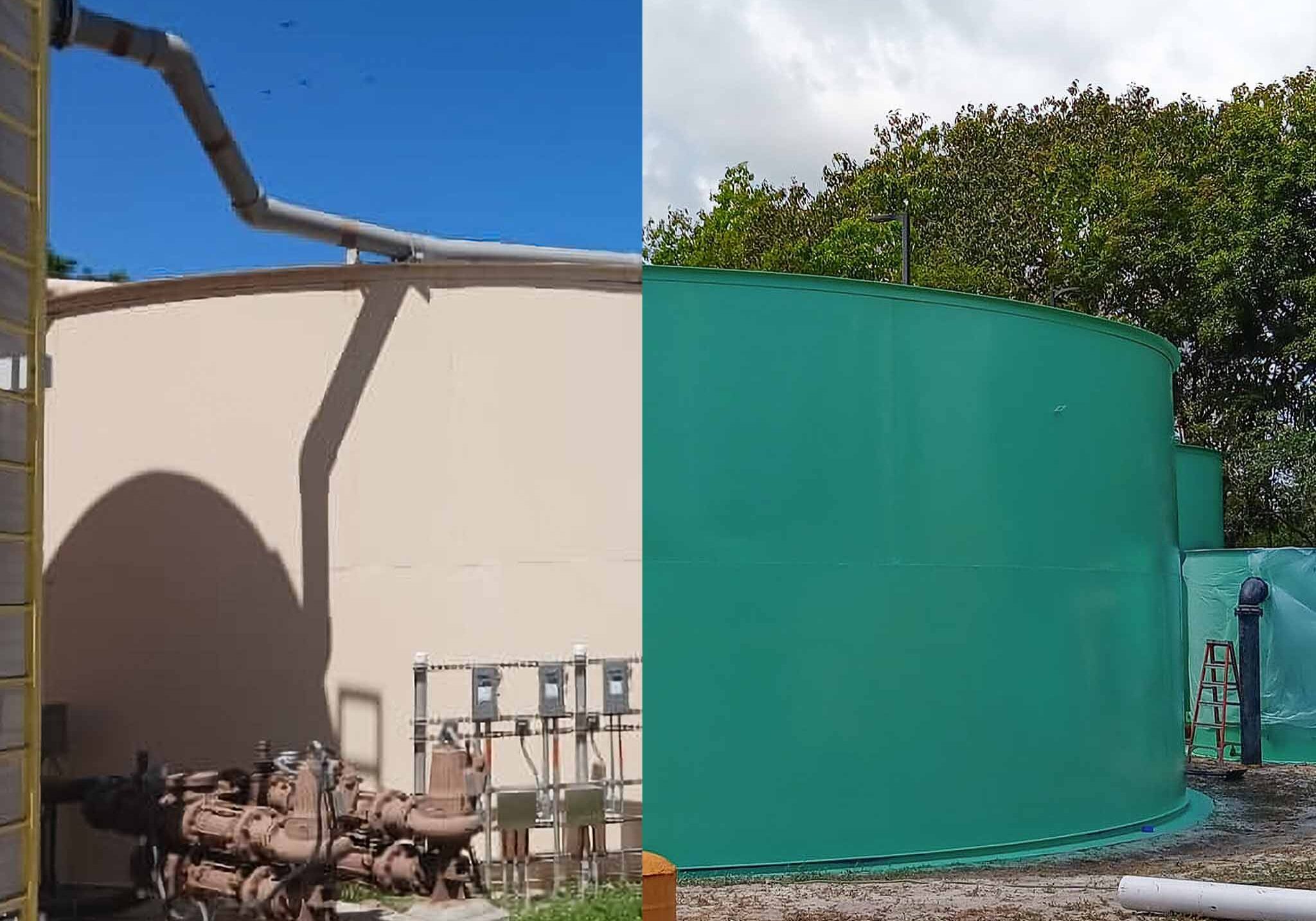 before after water treatment plant industrial